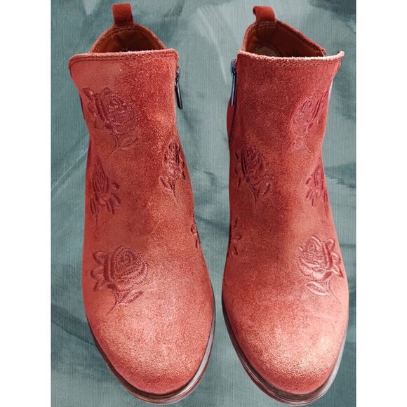 Lucky Brand Ankle Boots With Floral Embroidery Terracota Size 6.5M - Picture 14 of 14